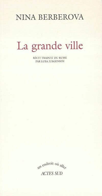 Front cover_La grande ville