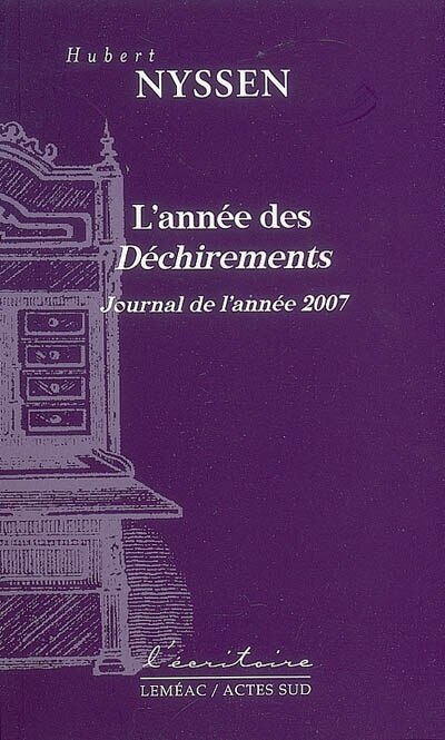 Front cover_L' ann&eacute;e des D&eacute;chirements