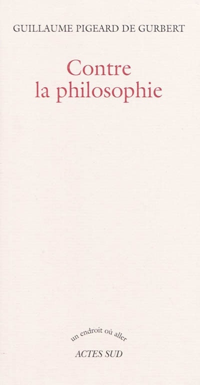 Front cover_Contre la philosophie