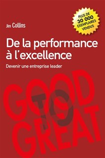 Front cover_De la performance à l'excellence