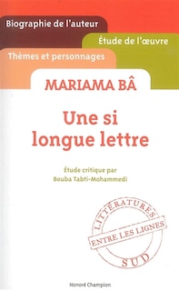 Front cover_Mariama Bâ, Une si longue lettre