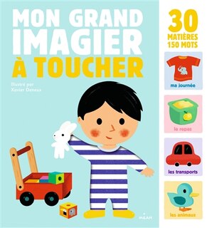 Couverture_Mon grand imagier à toucher : 30 matières, 150 mots