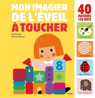 Front cover_Mon imagier de l'éveil à toucher : 40 matières, 120 mots