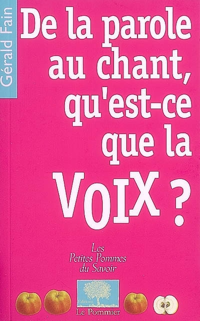 Front cover_De la parole au chant, qu'est-ce que la voix ?