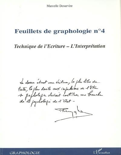 Couverture_Feuillets de graphologie no. 4