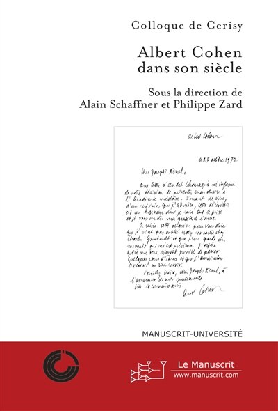 Front cover_Albert Cohen dans son siècle : actes du colloque international de Cerisy-la-Salle, septembre 2003