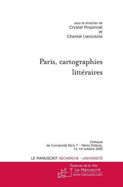 Front cover_Paris, cartographies littéraires