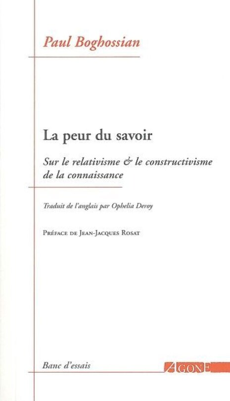 Couverture_La peur du savoir