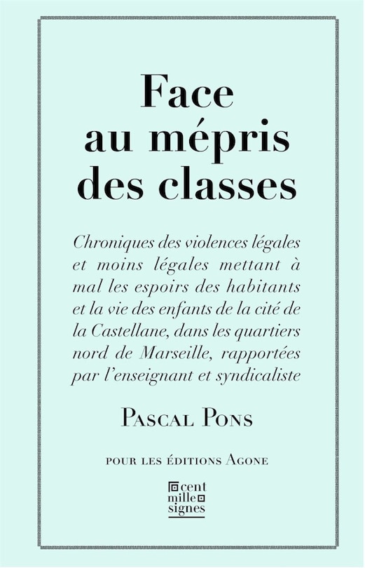 Front cover_Face au mépris des classes