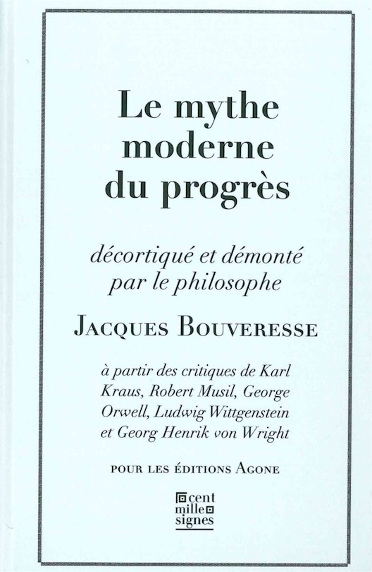 Front cover_Le mythe moderne du progrès