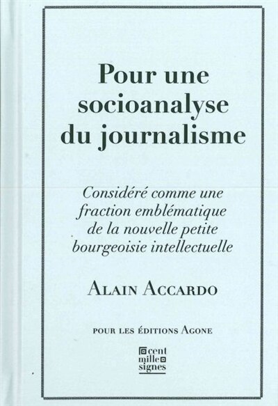 Front cover_Pour une socioanalyse du journalisme