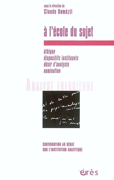 Couverture_A l'école du sujet