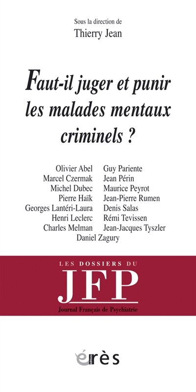 Front cover_Faut-il juger et punir les malades mentaux criminels ?
