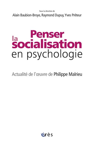 Front cover_Penser la socialisation en psychologie