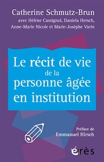 Front cover_Le récit de vie de la personne âgée en institution