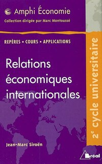 Front cover_Relations &eacute;conomiques internationales