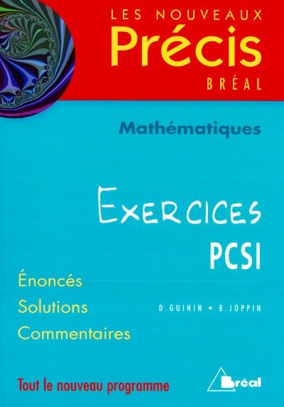 Front cover_Mathematiques, exercices PCSI