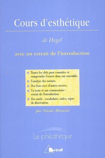 Couverture_Cours d'esthétique, Hegel : extrait de l'introduction