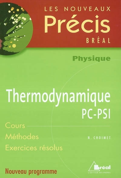 Front cover_Thermodynamique PC-PSI
