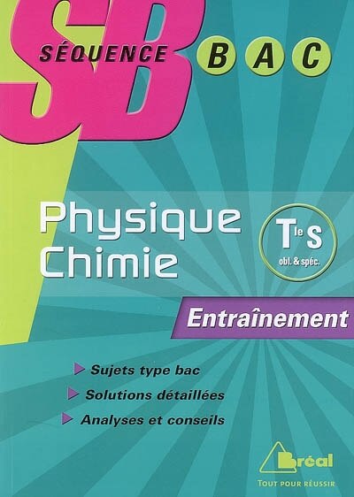 Couverture_Physique chimie terminales S, enseignement de spécialité
