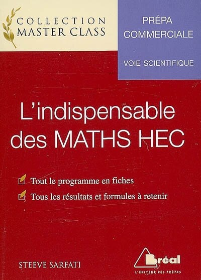 Front cover_L' indispensable des maths HEC