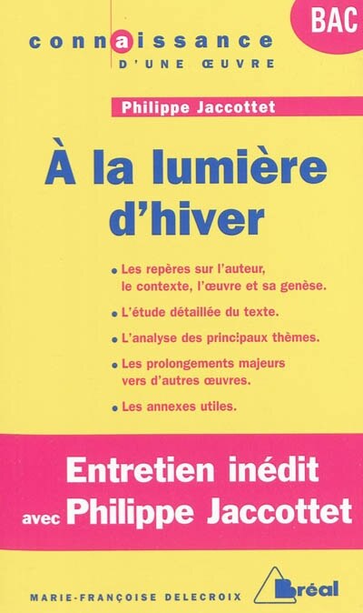 Couverture_A la lumière d'hiver, Philippe Jaccottet