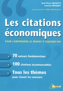 Front cover_Les citations économiques pour comprendre le monde d'aujourd'hui
