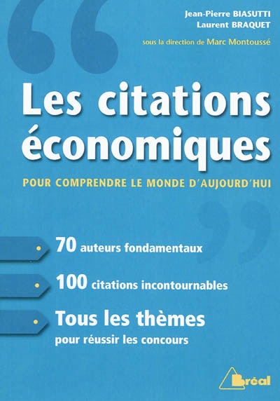 Front cover_Les citations économiques pour comprendre le monde d'aujourd'hui