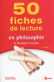 Front cover_50 fiches de lecture en philosophie, de l'Antiquité à nos jours
