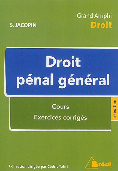 Front cover_Droit pénal général