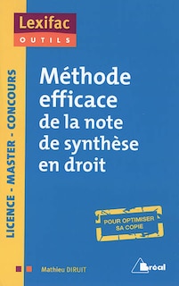 Couverture_Méthode efficace de la note de synthèse en droit