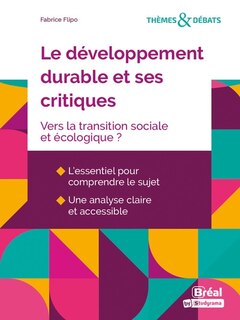 Front cover_Le développement durable et ses critiques