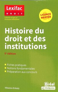 Front cover_Histoire du droit et des institutions