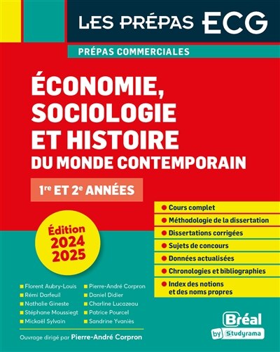Couverture_Economie, sociologie et histoire du monde contemporain : prépas commerciales 1re et 2e années