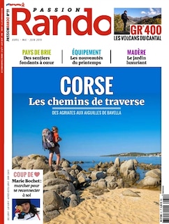 Couverture_Passion rando : le magazine des randonnées de la FFRP, n°51. Corse : les chemins de traverse : des Agriates aux aiguilles de Bavella