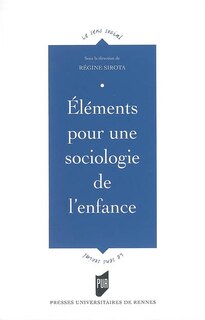 Front cover_Eléments pour une sociologie de l'enfance