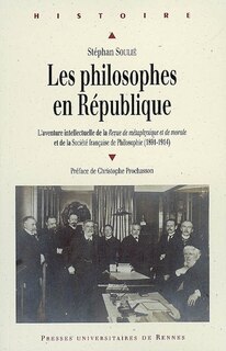 Front cover_Les philosophes en République