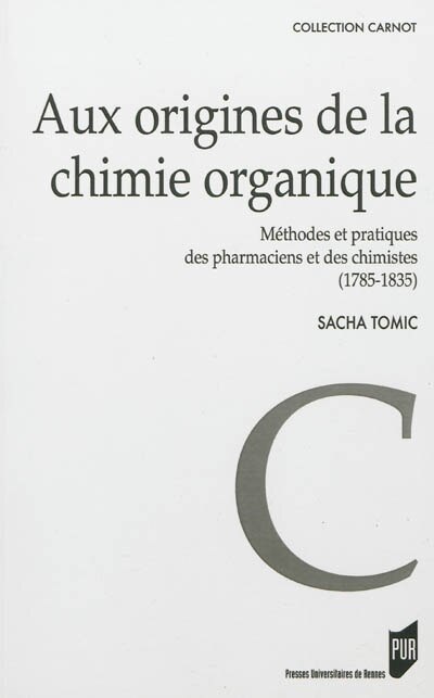 Front cover_Aux origines de la chimie organique
