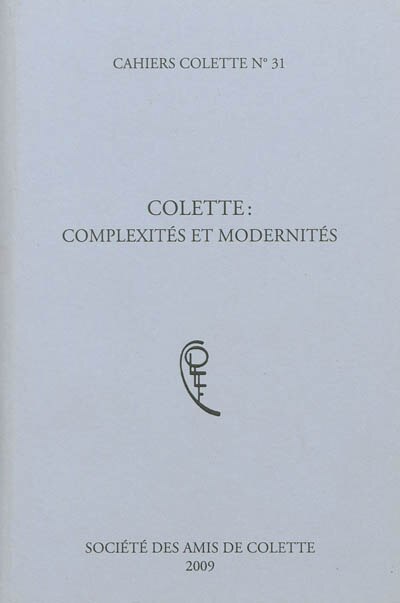 Front cover_Cahiers Colette, n°31. Colette