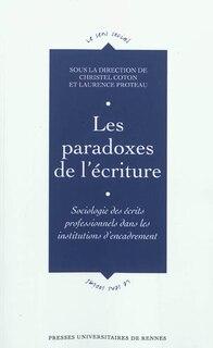 Front cover_Les paradoxes de l'écriture