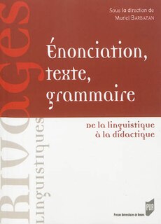 Front cover_Enonciation, texte, grammaire