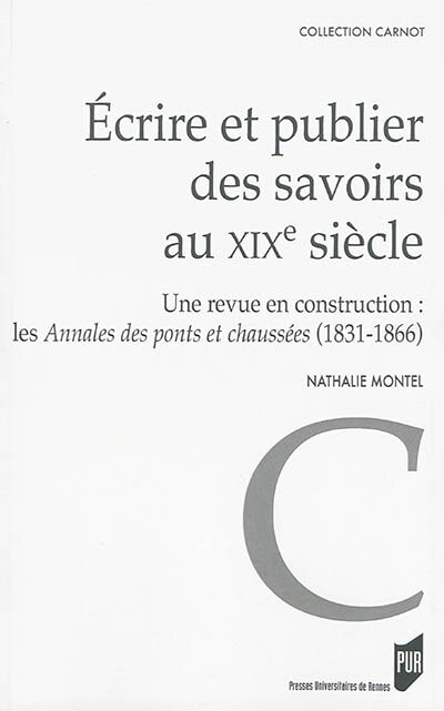 Front cover_Ecrire et publier des savoirs au XIXe siècle