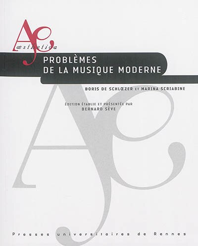 Front cover_Problèmes de la musique moderne