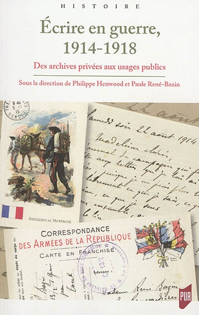 Front cover_Ecrire en guerre, 1914-1918