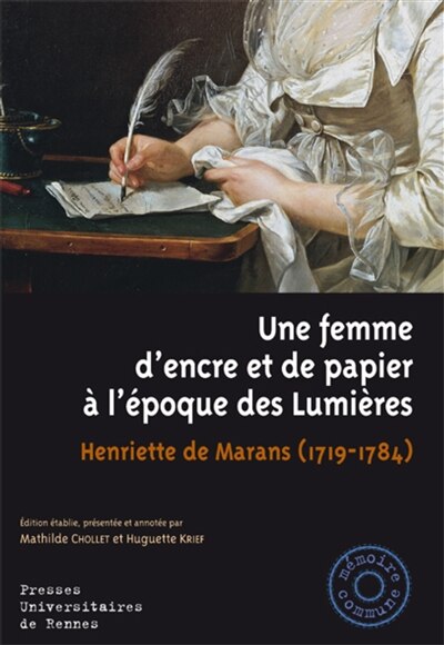 Front cover_Une femme d'encre et de papier à l'époque des Lumières