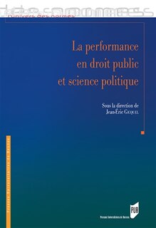 Front cover_La performance en droit public et science politique