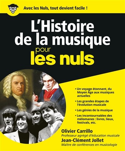 Front cover_L'histoire de la musique pour les nuls : du Moyen Age aux musique actuelles