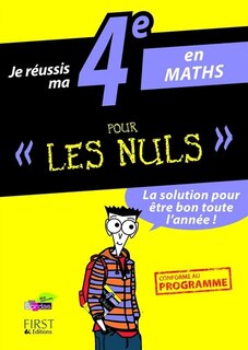 Front cover_Je réussis ma 4e en maths pour les nuls