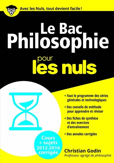 Front cover_Le bac philosophie pour les nuls