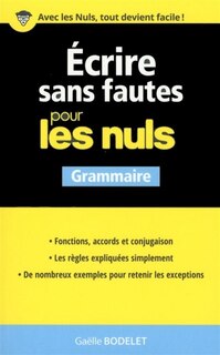 Front cover_Ecrire sans fautes pour les nuls : grammaire